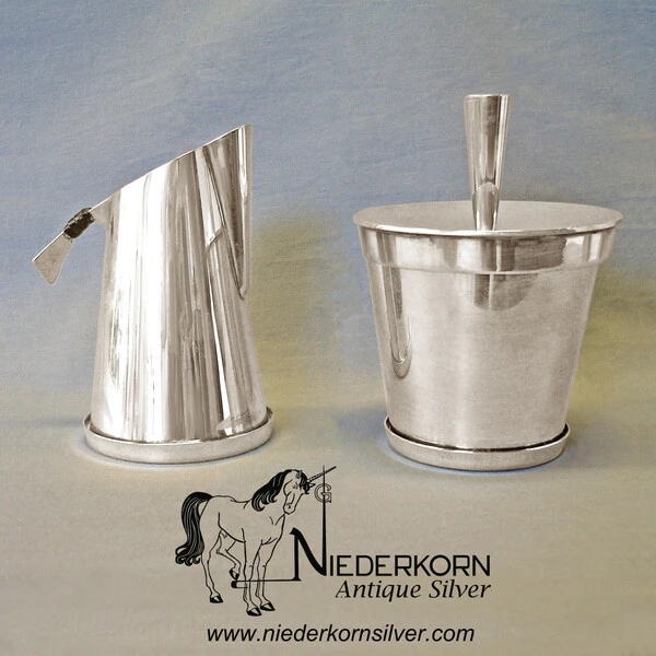 Sterling Sugar and Creamer Set Designed by Kurt Eric Christoffersen  for International Silver Company