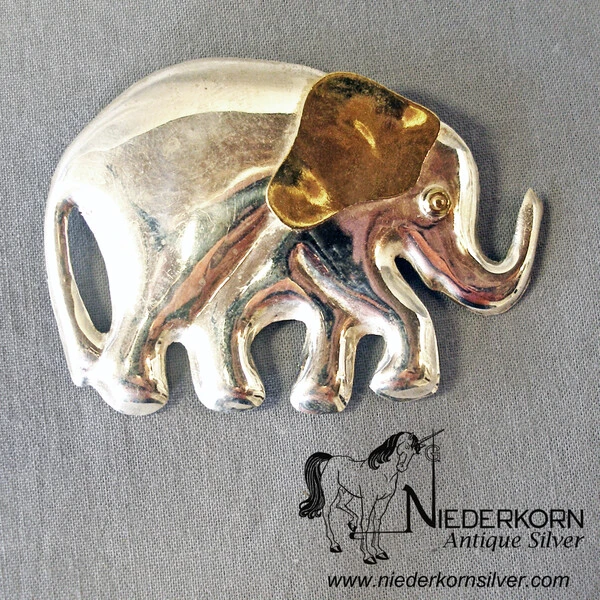 Sterling and Brass Elephant by Full Circle1