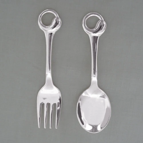 Tiffany Sterling Silver Eternal Circle Child’s Spoon and Fork Set