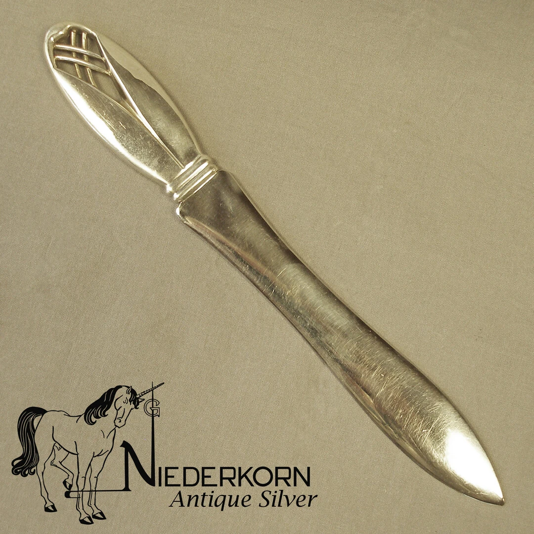 Silver and Stainless Steel Letter Opener by Hingelberg 