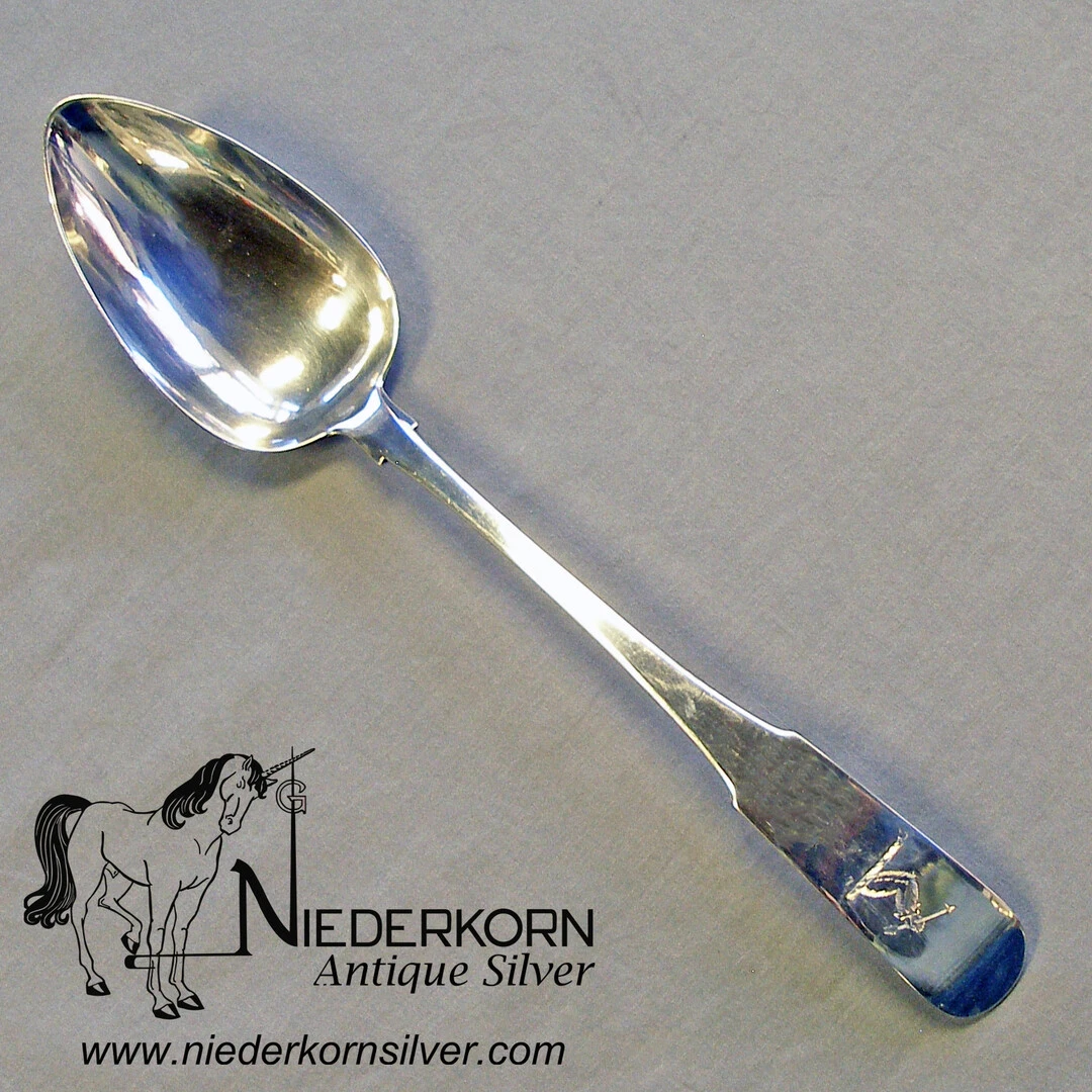 Sterling Silver Irish Serving Spoon from 1827