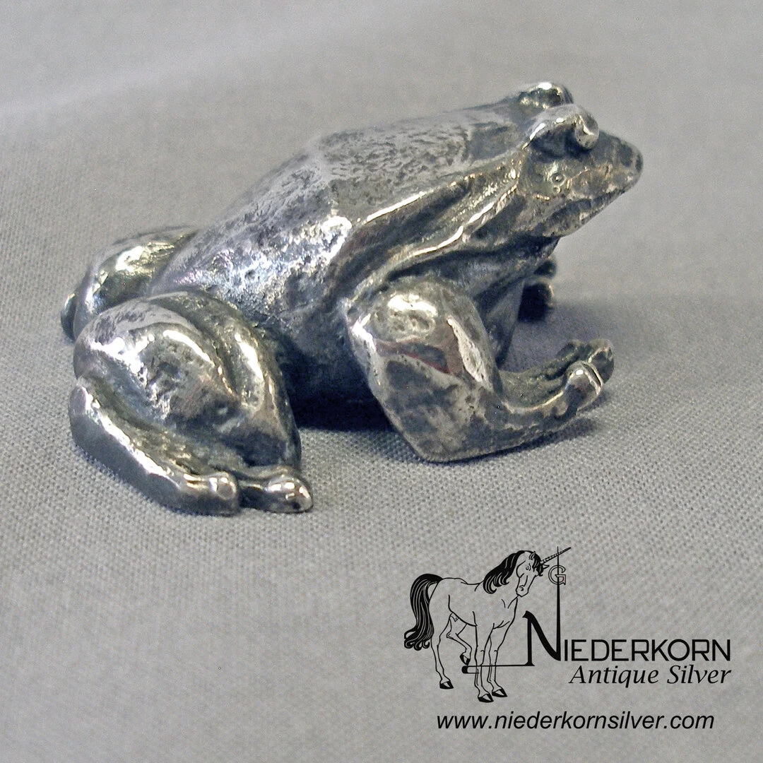 Sterling Silver Frog Miniature by S. Kirk & Son