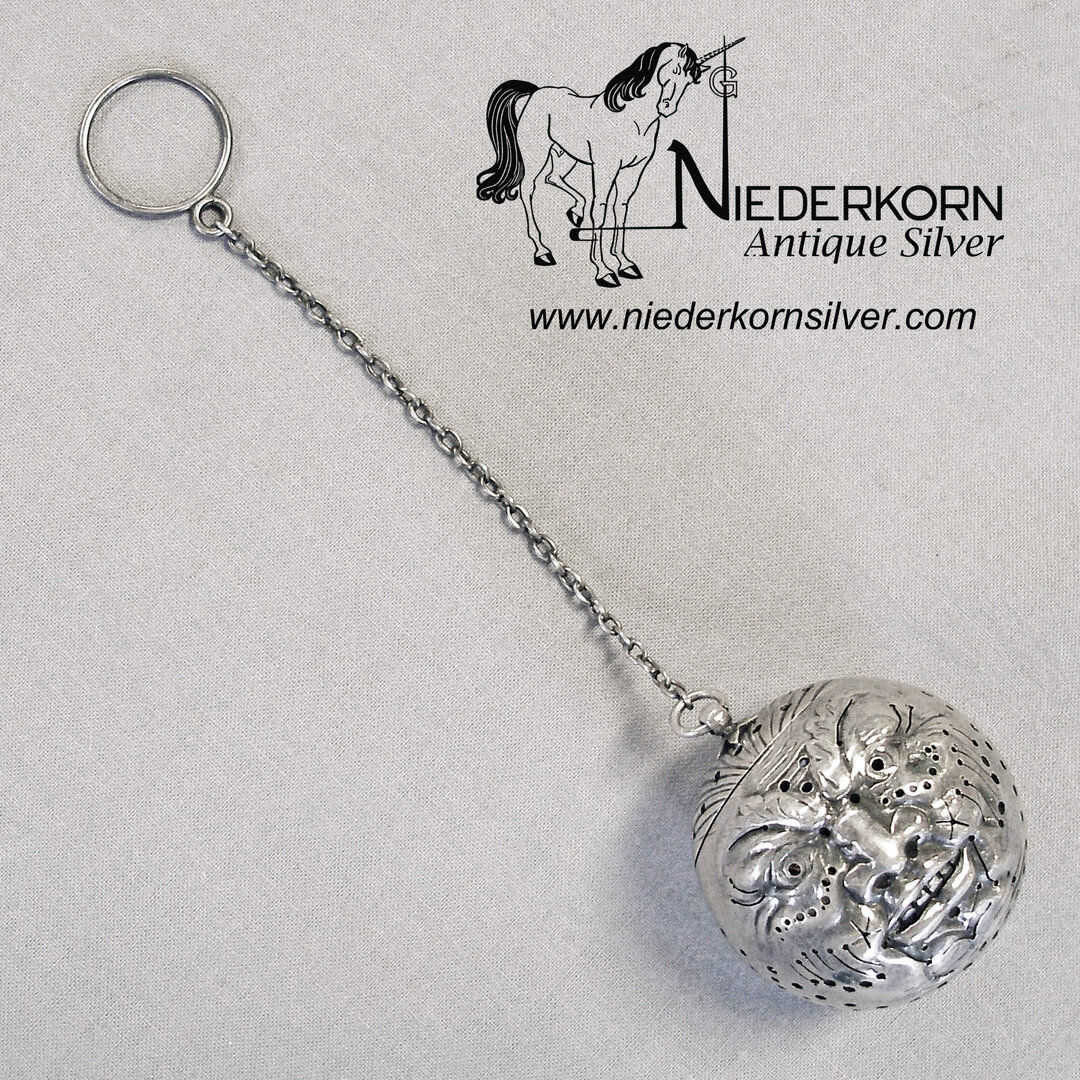 Sterling Silver Man-In-The-Moon Tea Ball by Gorham Manufacturing Company