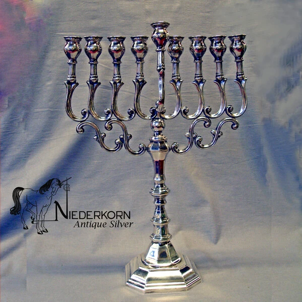 Sterling Hanukkah Menorah