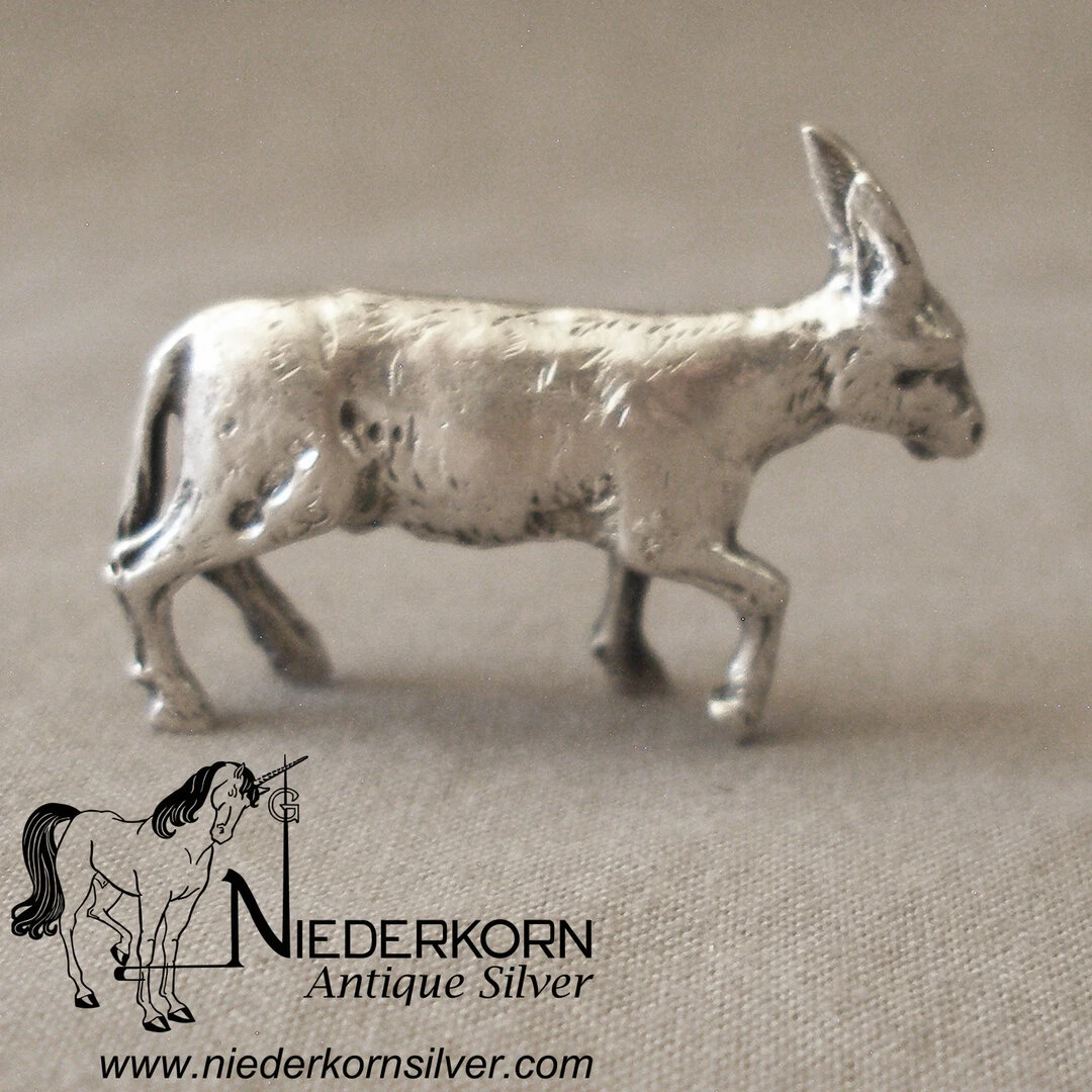 Sterling Silver Donkey Miniature