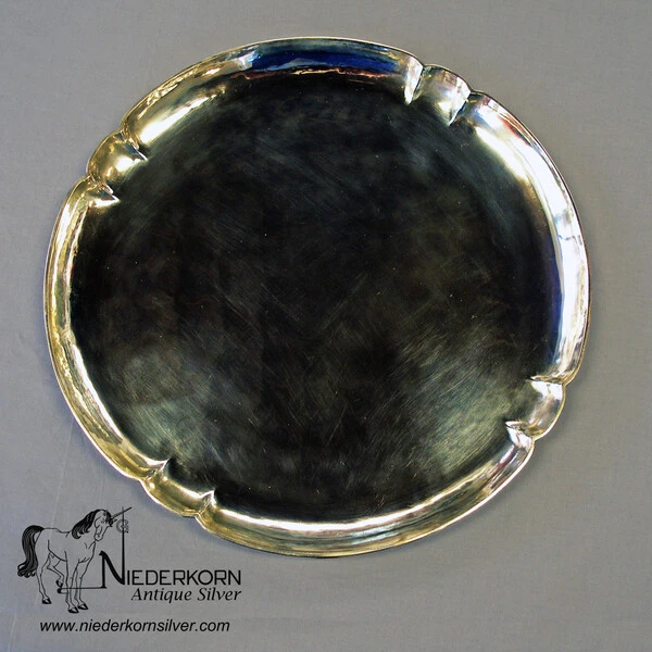 Sterling Hand Wrought Lobed Tray by Falick Novick