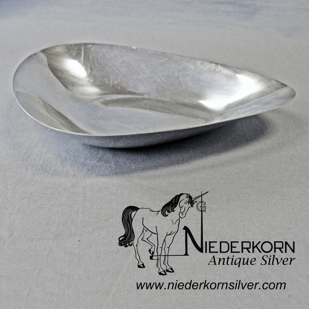 Sterling Silver Free Form Elliptical Bon-Bon Dish by Reed & Barton