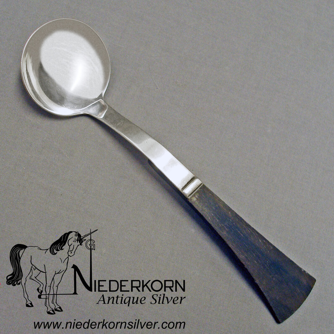 Sterling Silver and Ebony Sauce Ladle by RELDA