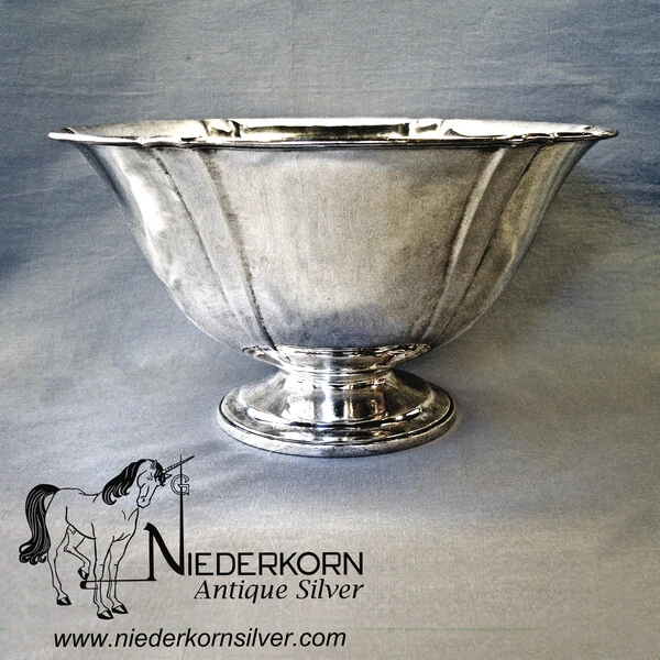 Handmade Sterling V-Panel Bowl by Arthur Stone