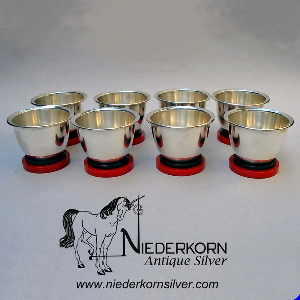 Wallace Sterling Silver and Bakelite Art Deco Sorbet Cups set of 8