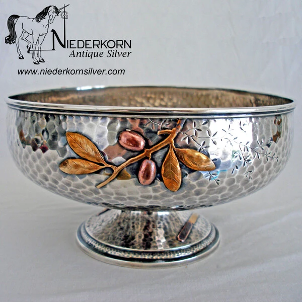 Whiting Sterling Mixed Metals Fruit Bowl, Aesthetic Movement